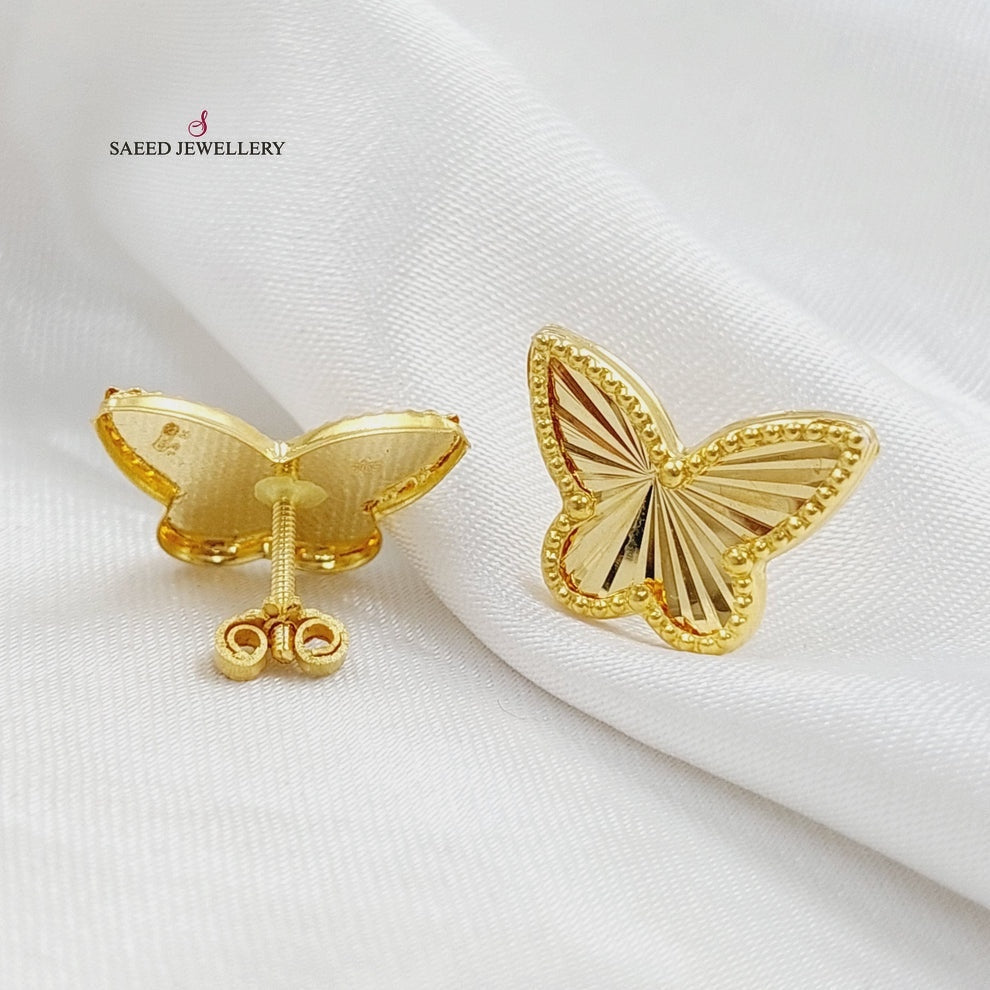 Butterfly Earrings  Made Of 18K Yellow Gold by Saeed Jewelry-29626