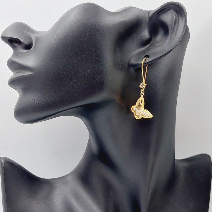 Butterfly Earrings  Made Of 21K Yellow Gold by Saeed Jewelry-28869