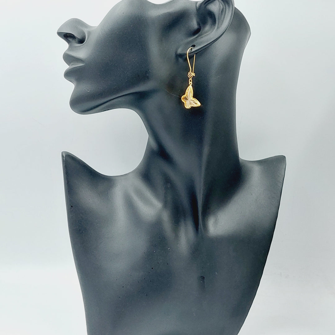 Butterfly Earrings  Made Of 21K Yellow Gold by Saeed Jewelry-28869