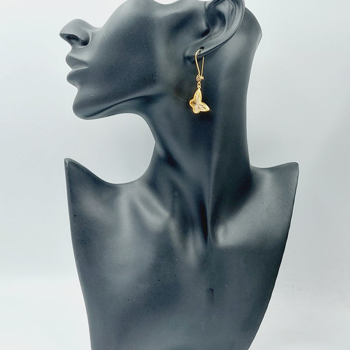 Butterfly Earrings  Made Of 21K Yellow Gold by Saeed Jewelry-28869