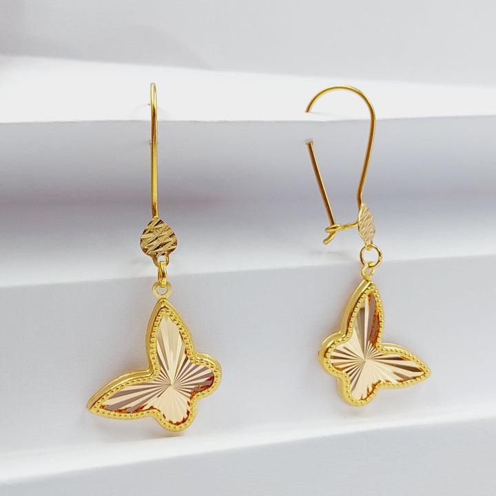Butterfly Earrings  Made Of 21K Yellow Gold by Saeed Jewelry-28869