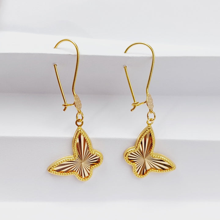 Butterfly Earrings  Made Of 21K Yellow Gold by Saeed Jewelry-28869