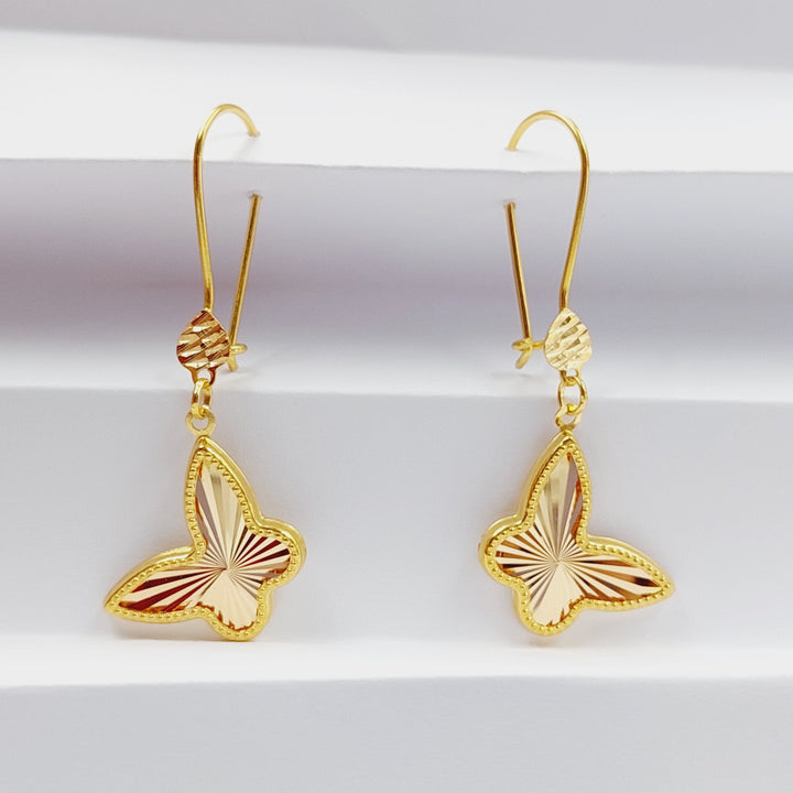 Butterfly Earrings  Made Of 21K Yellow Gold by Saeed Jewelry-28869