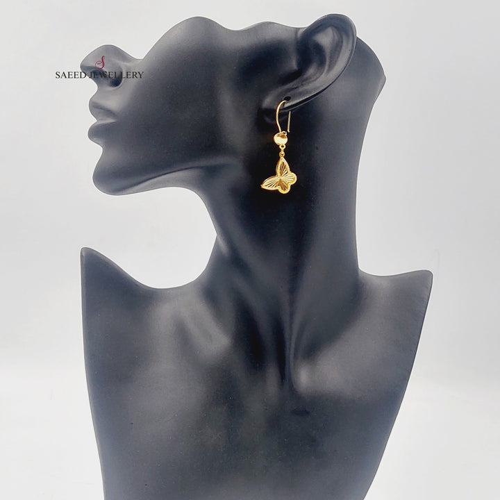 Butterfly Earrings  Made Of 21K Yellow Gold by Saeed Jewelry-30346
