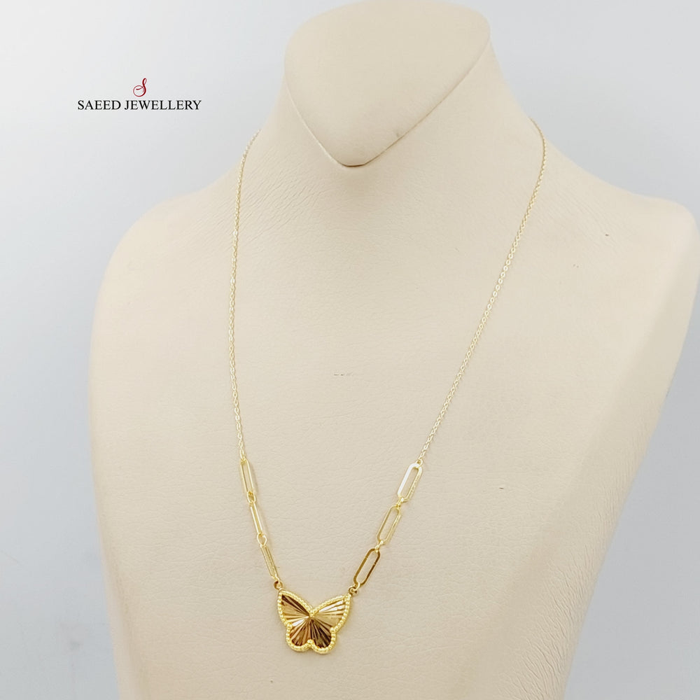 Butterfly Necklace  Made Of 18K Yellow Gold by Saeed Jewelry-29265