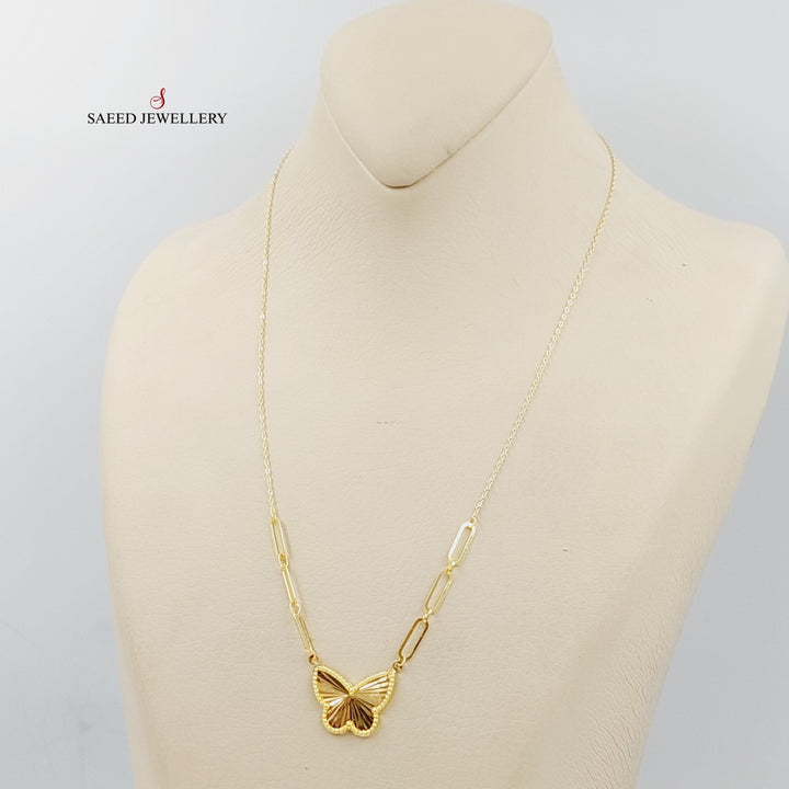 Butterfly Necklace  Made Of 18K Yellow Gold by Saeed Jewelry-29265