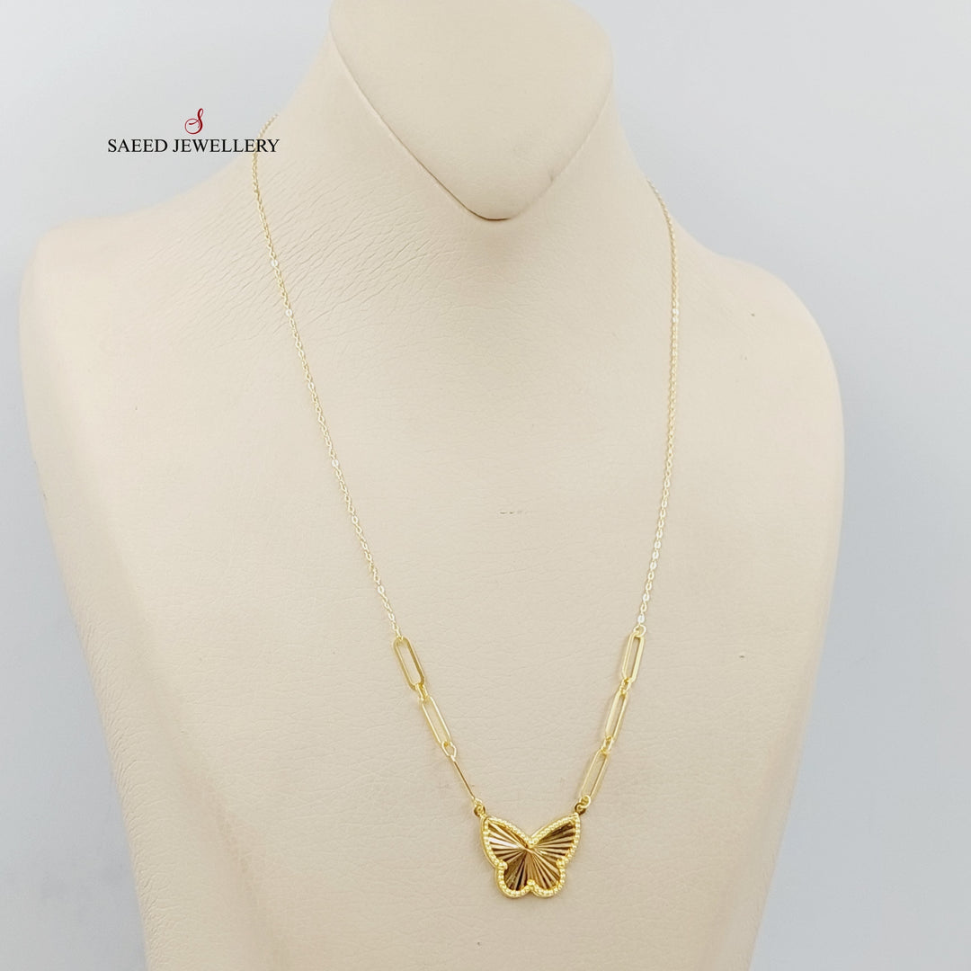 Butterfly Necklace  Made Of 18K Yellow Gold by Saeed Jewelry-29265