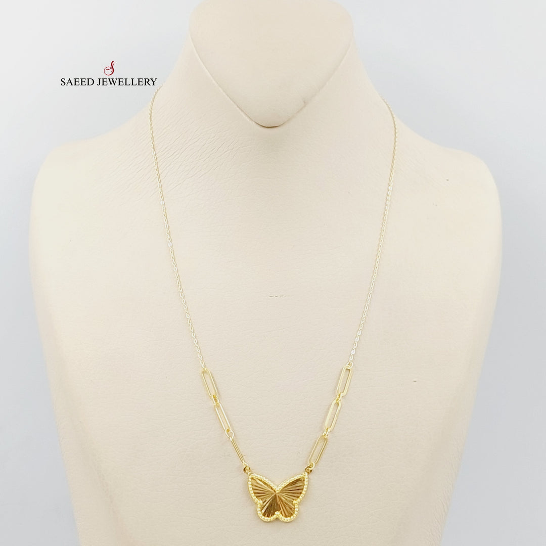 Butterfly Necklace  Made Of 18K Yellow Gold by Saeed Jewelry-29265