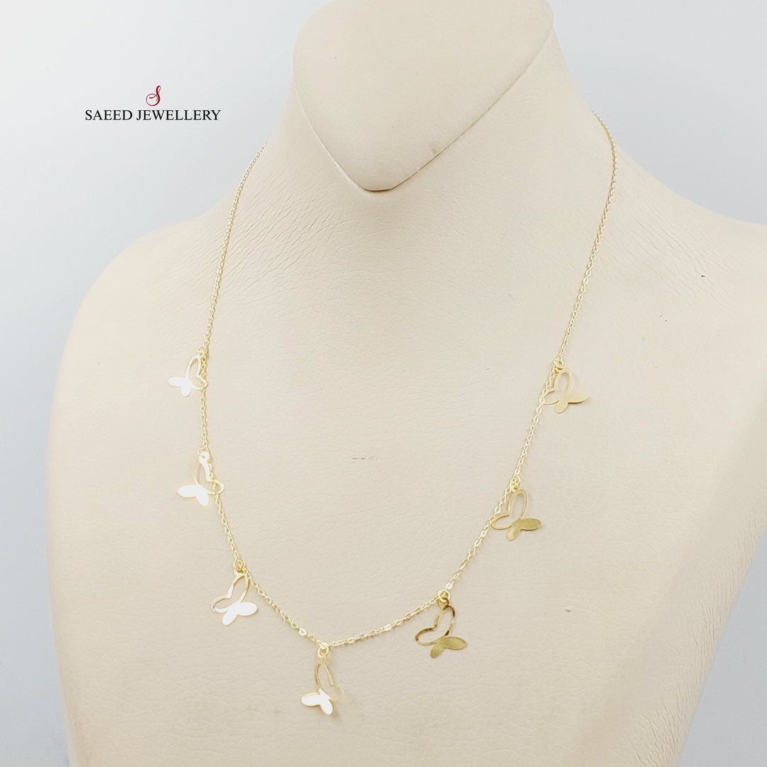 Butterfly Necklace  Made Of 18K Yellow Gold by Saeed Jewelry-29267