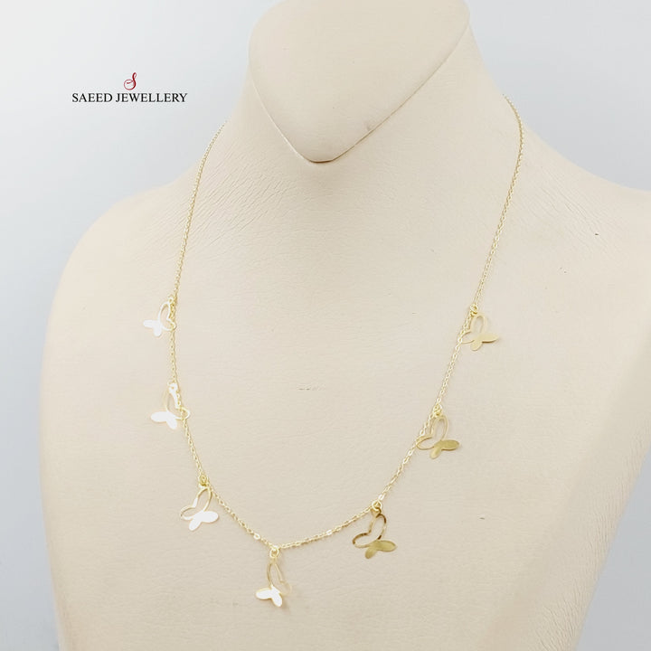 Butterfly Necklace  Made Of 18K Yellow Gold by Saeed Jewelry-29267