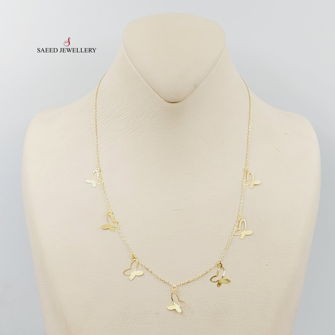 Butterfly Necklace  Made Of 18K Yellow Gold by Saeed Jewelry-29267