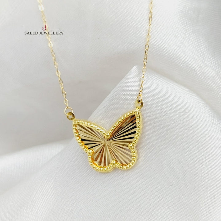 Butterfly Necklace  Made Of 18K Yellow Gold by Saeed Jewelry-29629