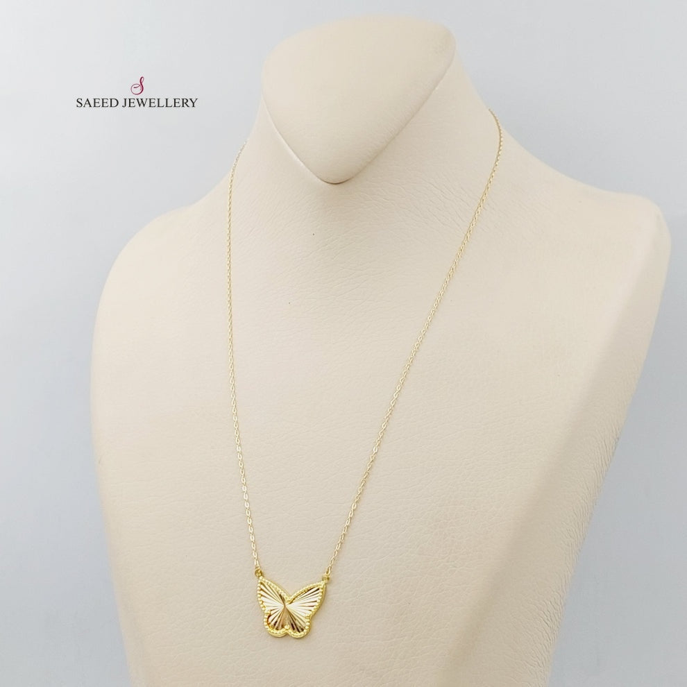 Butterfly Necklace  Made Of 18K Yellow Gold by Saeed Jewelry-29629
