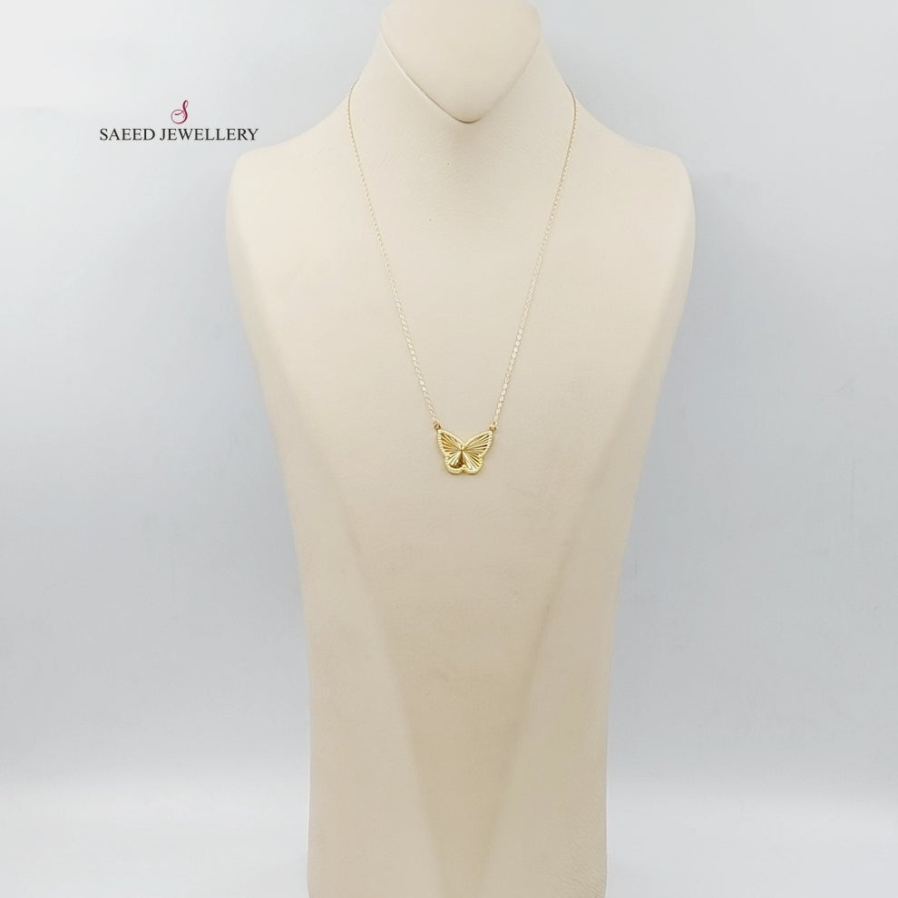 Butterfly Necklace  Made Of 18K Yellow Gold by Saeed Jewelry-29629