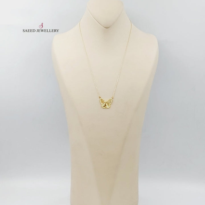 Butterfly Necklace  Made Of 18K Yellow Gold by Saeed Jewelry-29629