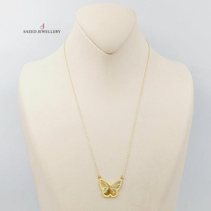 Butterfly Necklace  Made Of 18K Yellow Gold by Saeed Jewelry-29629