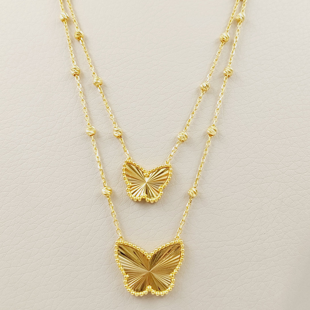 Butterfly Necklace  Made Of 21K Yellow Gold by Saeed Jewelry-28695