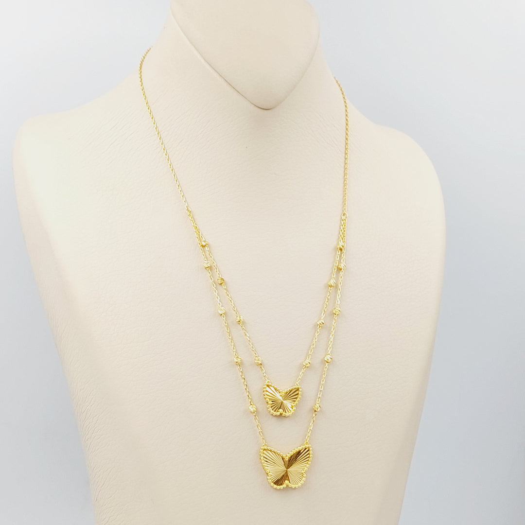 Butterfly Necklace  Made Of 21K Yellow Gold by Saeed Jewelry-28695