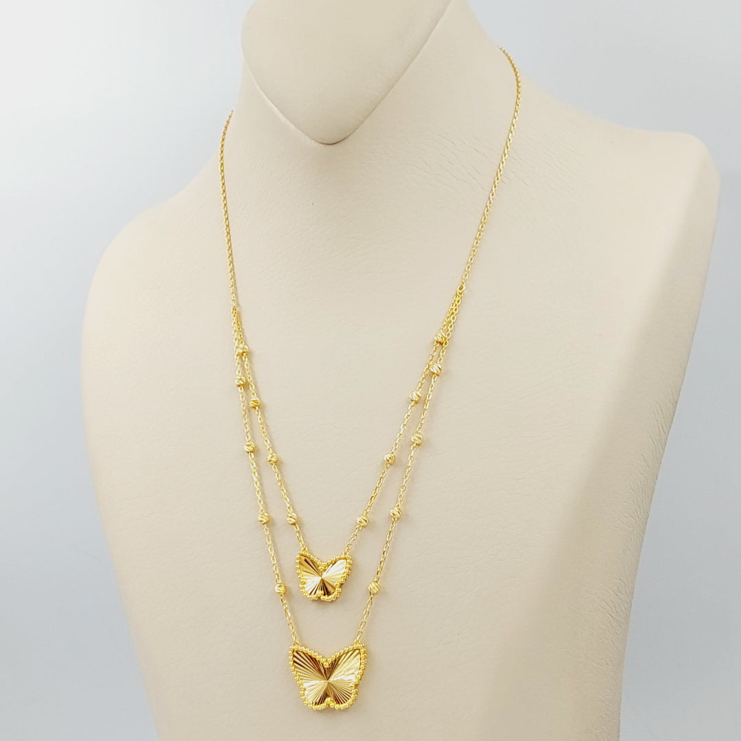 Butterfly Necklace  Made Of 21K Yellow Gold by Saeed Jewelry-28695