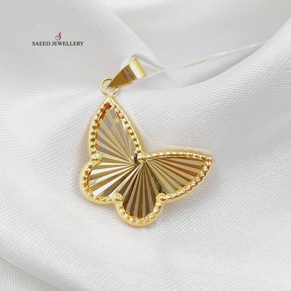 Butterfly Pendant Made Of 18K Yellow Gold by Saeed Jewelry-28516