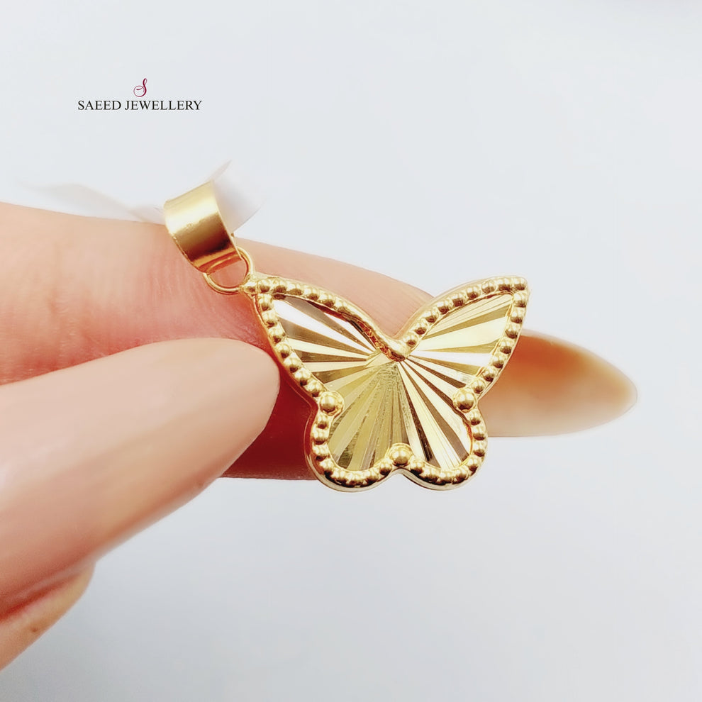Butterfly Pendant Made Of 18K Yellow Gold by Saeed Jewelry-28517