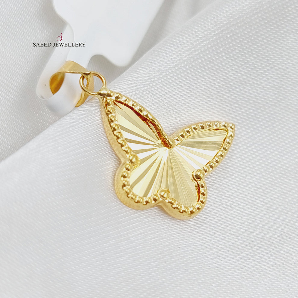 Butterfly Pendant Made Of 18K Yellow Gold by Saeed Jewelry-28517