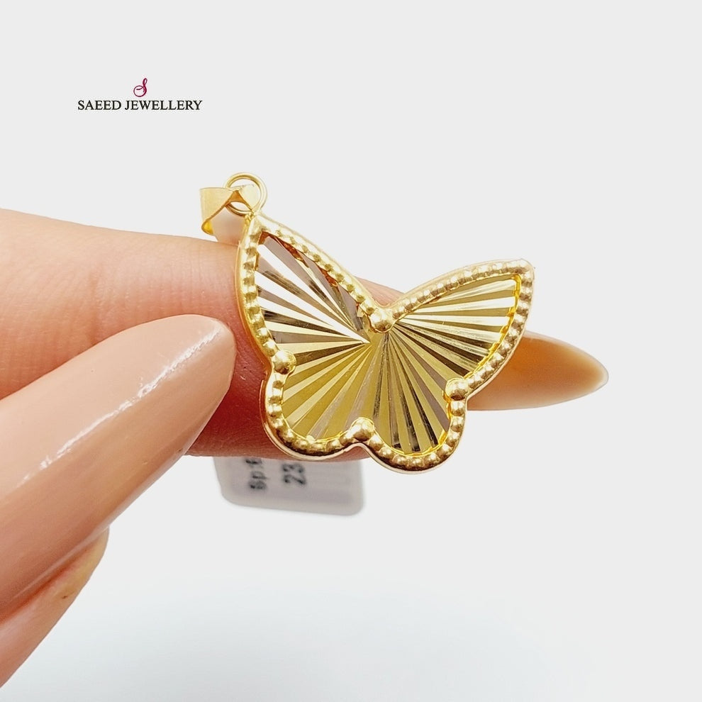 Butterfly Pendant  Made Of 18K Yellow Gold by Saeed Jewelry-29645