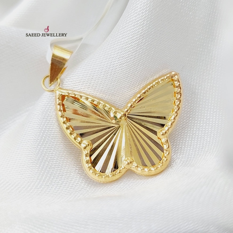 Butterfly Pendant  Made Of 18K Yellow Gold by Saeed Jewelry-29645