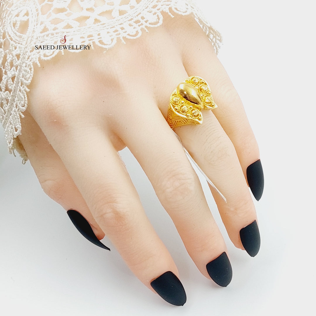 Butterfly Ring Made Of 21K Yellow Gold by Saeed Jewelry-28497