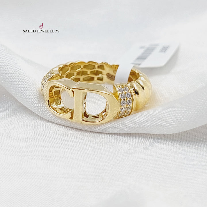 C Letter Ring  Made Of 18K Yellow Gold by Saeed Jewelry-30097