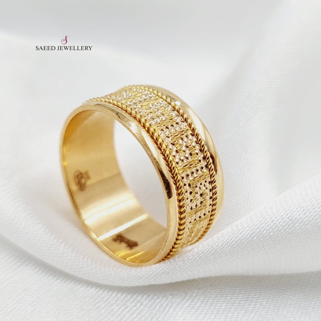CNC Virna Wedding Ring  Made Of 21K Yellow Gold by Saeed Jewelry-29558