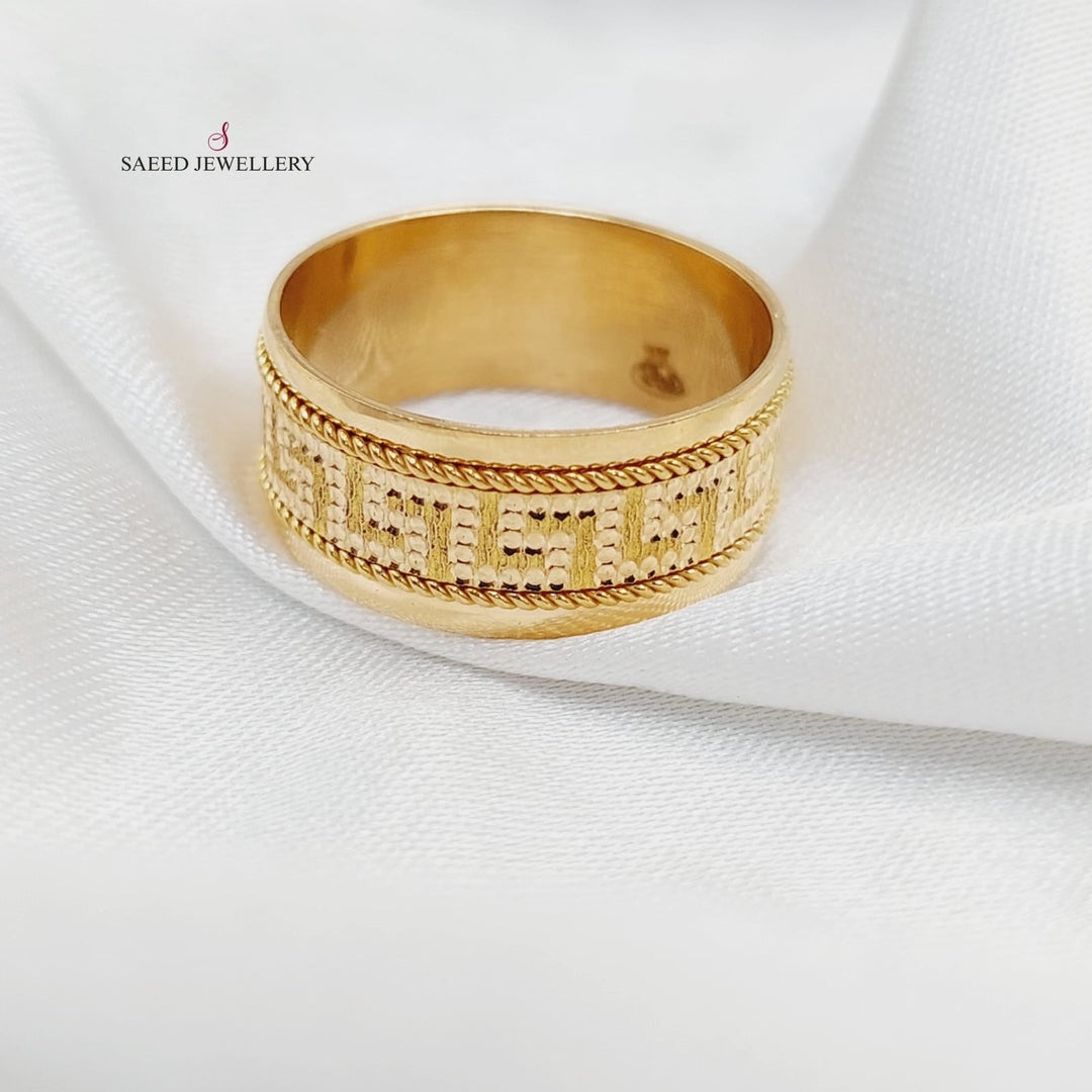 CNC Virna Wedding Ring  Made Of 21K Yellow Gold by Saeed Jewelry-29558