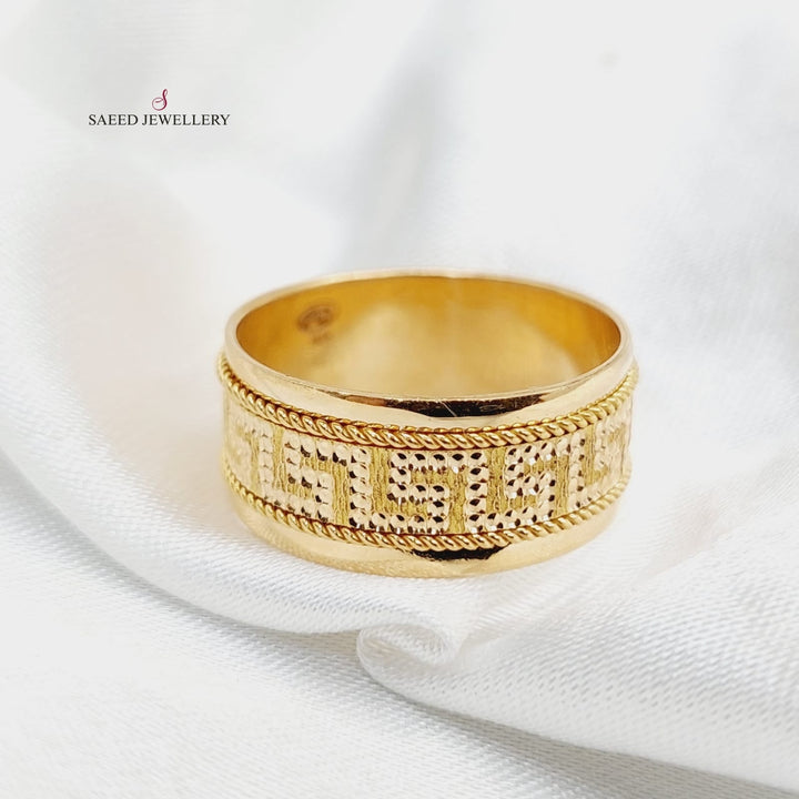 CNC Virna Wedding Ring  Made Of 21K Yellow Gold by Saeed Jewelry-29558