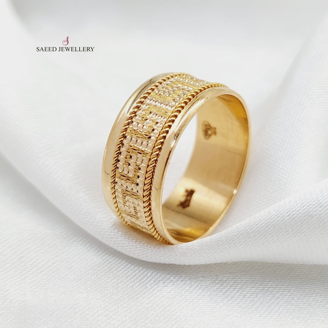 CNC Virna Wedding Ring  Made Of 21K Yellow Gold by Saeed Jewelry-29558