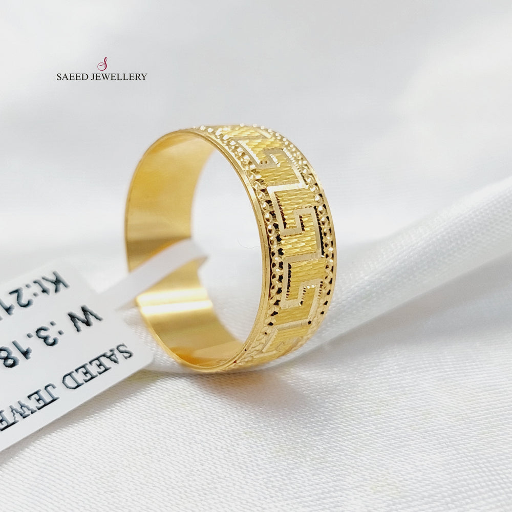 CNC Virna Wedding Ring  Made Of 21K Yellow Gold by Saeed Jewelry-30592