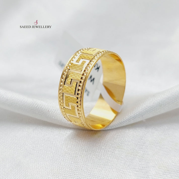 CNC Virna Wedding Ring  Made Of 21K Yellow Gold by Saeed Jewelry-30592