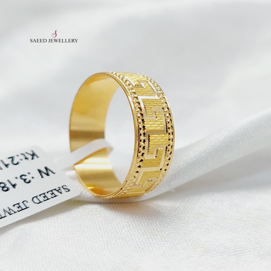 CNC Virna Wedding Ring  Made Of 21K Yellow Gold by Saeed Jewelry-30592