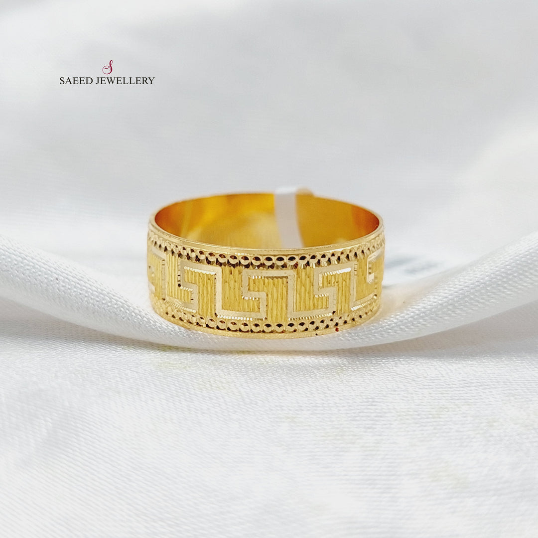 CNC Virna Wedding Ring  Made Of 21K Yellow Gold by Saeed Jewelry-30592