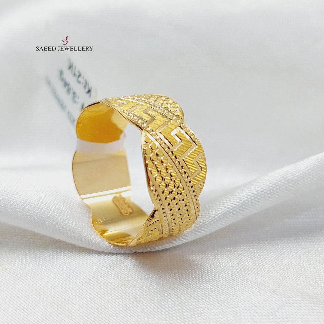 CNC Virna Wedding Ring  Made Of 21K Yellow Gold by Saeed Jewelry-30600