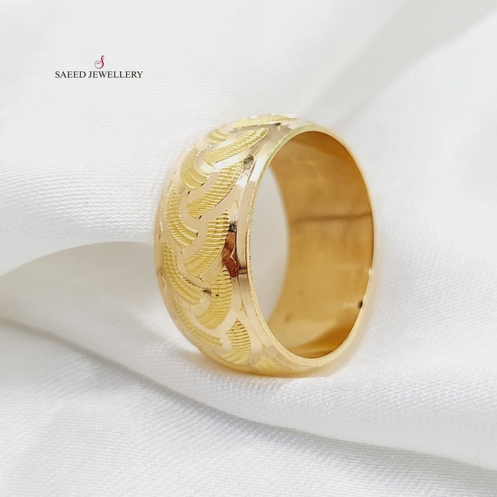 CNC Wedding Ring  Made Of 21K Yellow Gold by Saeed Jewelry-29589