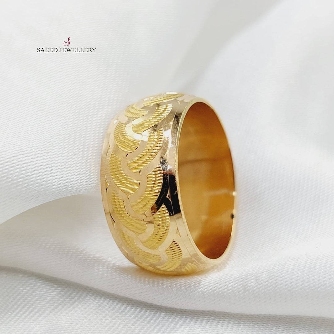 CNC Wedding Ring  Made Of 21K Yellow Gold by Saeed Jewelry-29589