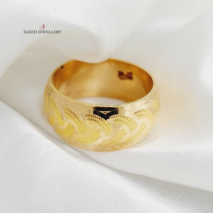 CNC Wedding Ring  Made Of 21K Yellow Gold by Saeed Jewelry-29589