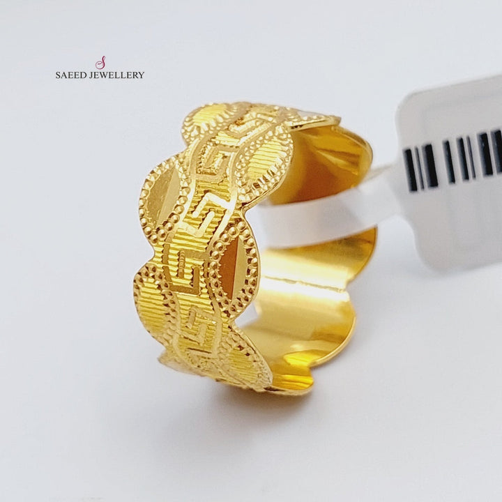 CNC Wedding Ring <span style="font-size: 0.875rem;">Made of 21K Yellow Gold</span> by Saeed Jewelry-24970