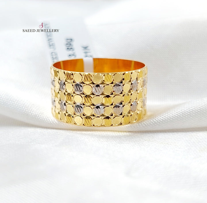 CNC Wide Wedding Ring  Made Of 21K by Saeed Jewelry-30616