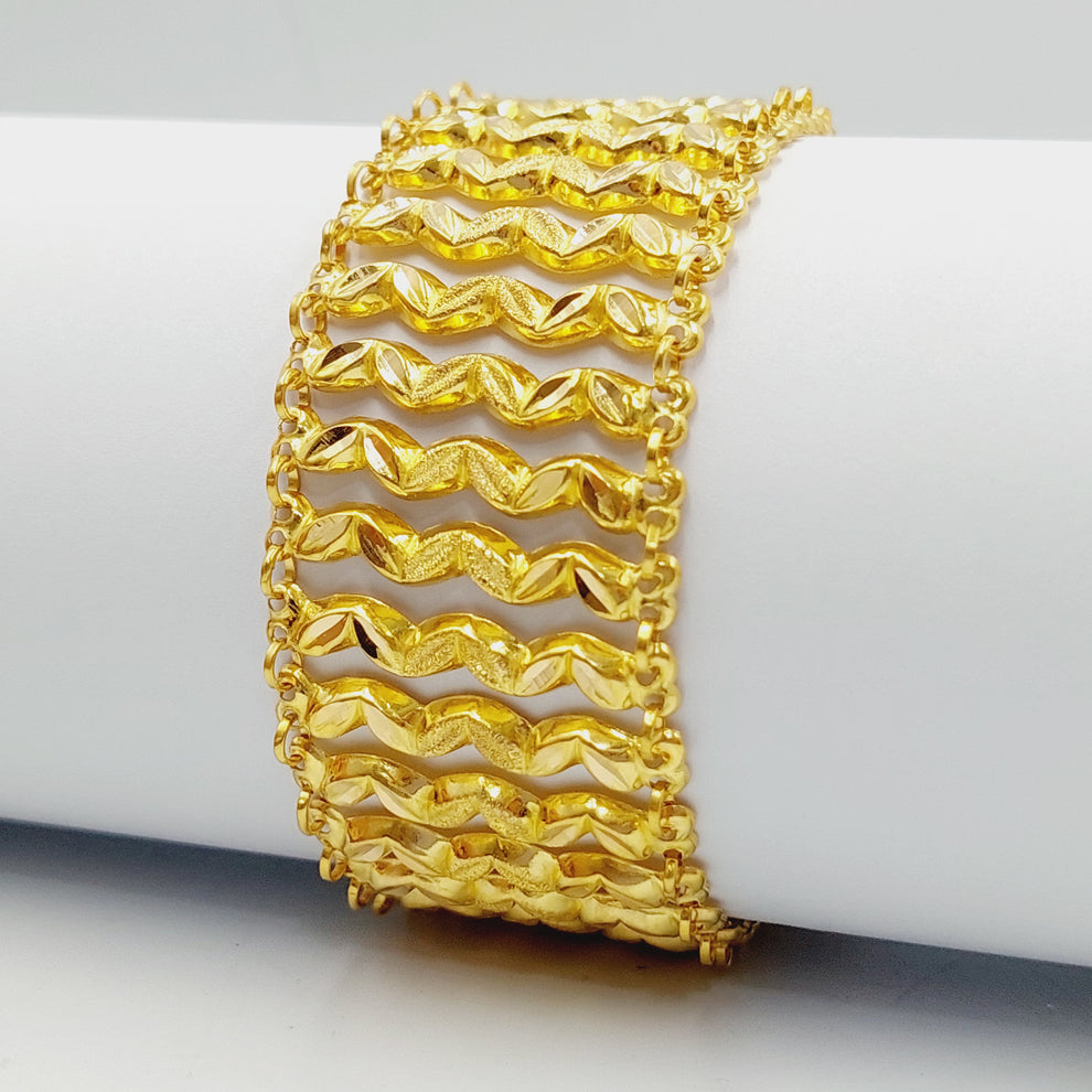 Carpet Bracelet  Made Of 21K Yellow Gold by Saeed Jewelry-28875