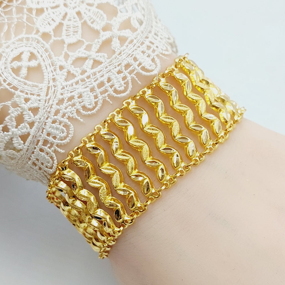 Carpet Bracelet  Made Of 21K Yellow Gold by Saeed Jewelry-28875