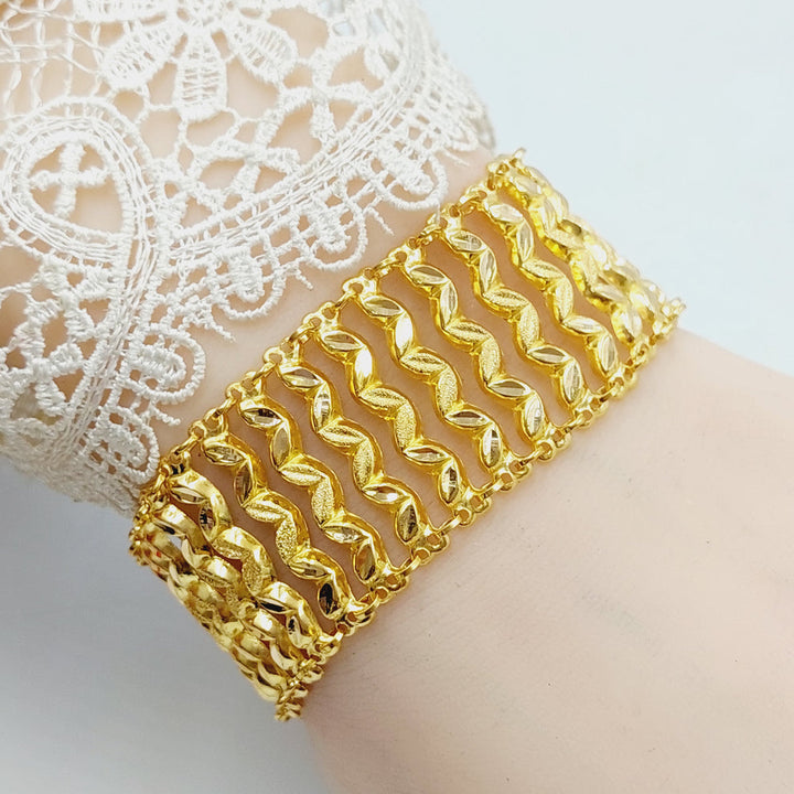 Carpet Bracelet  Made Of 21K Yellow Gold by Saeed Jewelry-28875