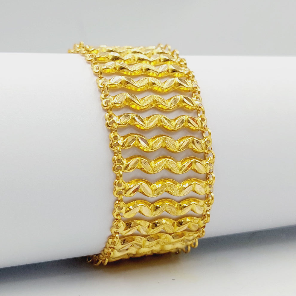 Carpet Bracelet  Made Of 21K Yellow Gold by Saeed Jewelry-28875