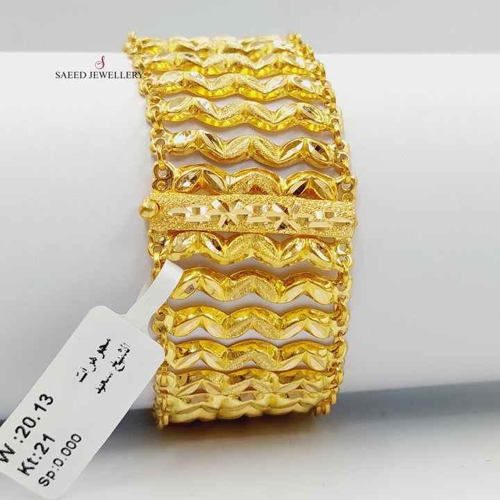 Carpet Bracelet  Made Of 21K Yellow Gold by Saeed Jewelry-29600