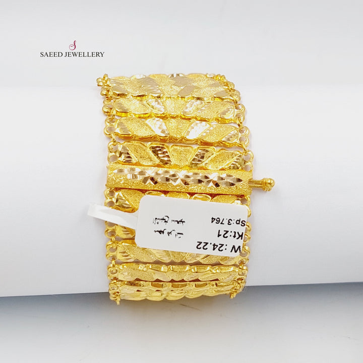Carpet Bracelet  Made Of 21K Yellow Gold by Saeed Jewelry-29930